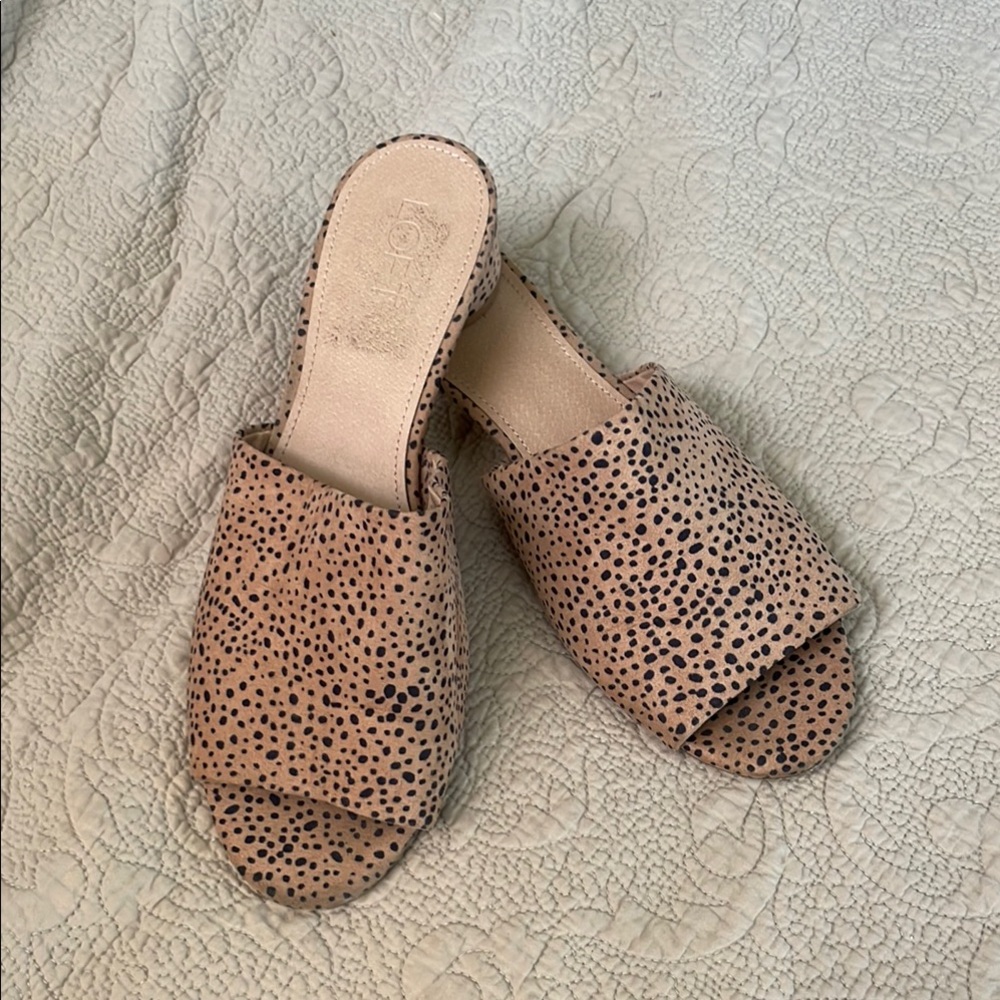 LOFT Leopard print Mules with Minimalist Design